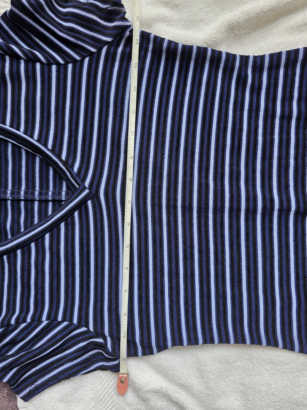 Smart Set Y2K Blue Striped Maxi Dress XS Stretch V-Neck Made in Canada Going Out - Picture 11 of 14